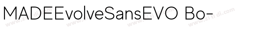 MADEEvolveSansEVO Bo字体转换